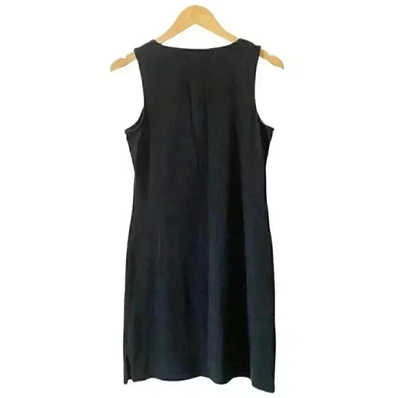 Lauren Ralph Lauren Dress  Black Sleeveless Lace Up V Neck Tunic Size Small - Picture 3 of 16